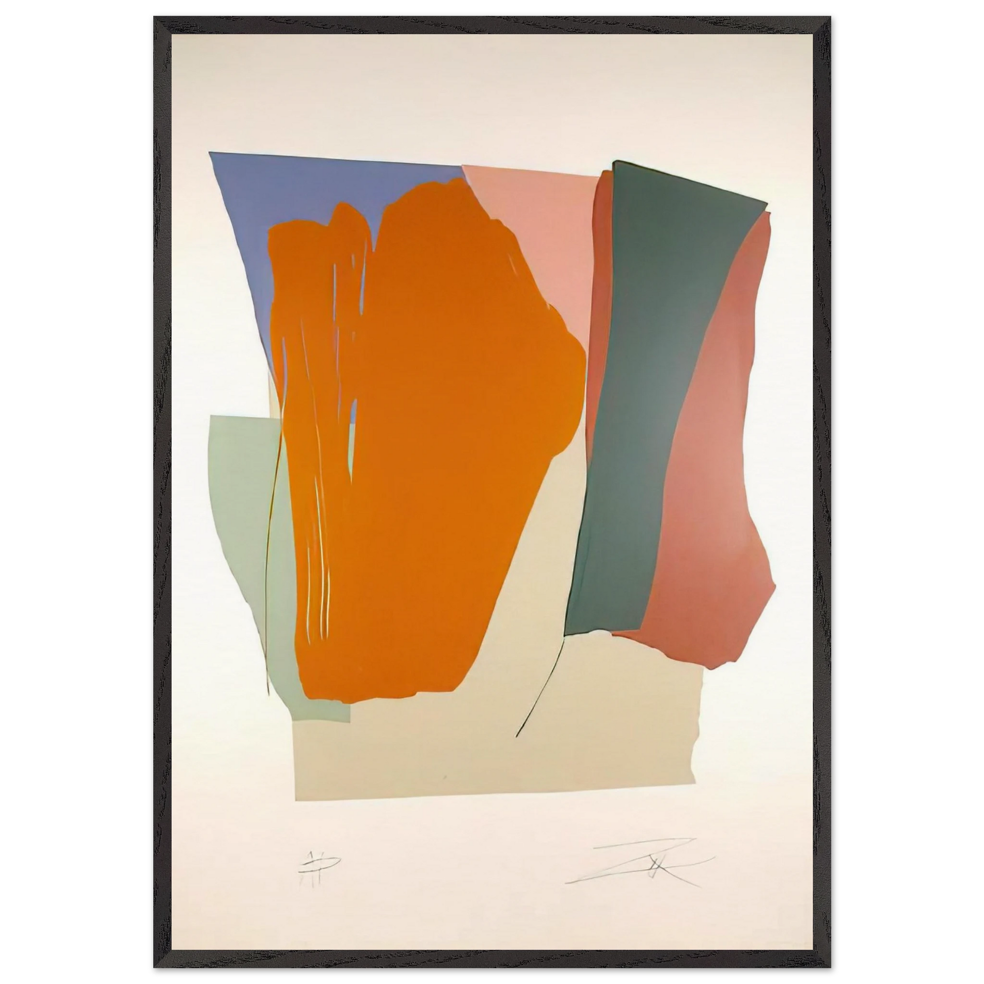 Untitled 8 - 1979 - Larry Zox Framed Art Print – Black Wooden Frame - Default Title - -Framed Art Print