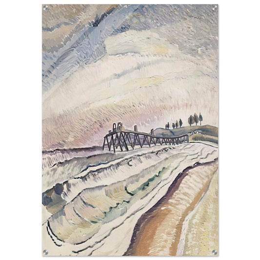 Bulli Pier, South Coast - 1931 - Grace Cossington Smith Acrylic Print - 70x100 cm / 28x40″ inches | Grace Cossington Smith Wall Art | Grace Cossington Smith Prints