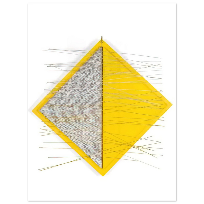 Jesus Rafael Soto - PETITE LOSANGE JAUNE  75x100 cm / 30x40inches Fine Art Poster