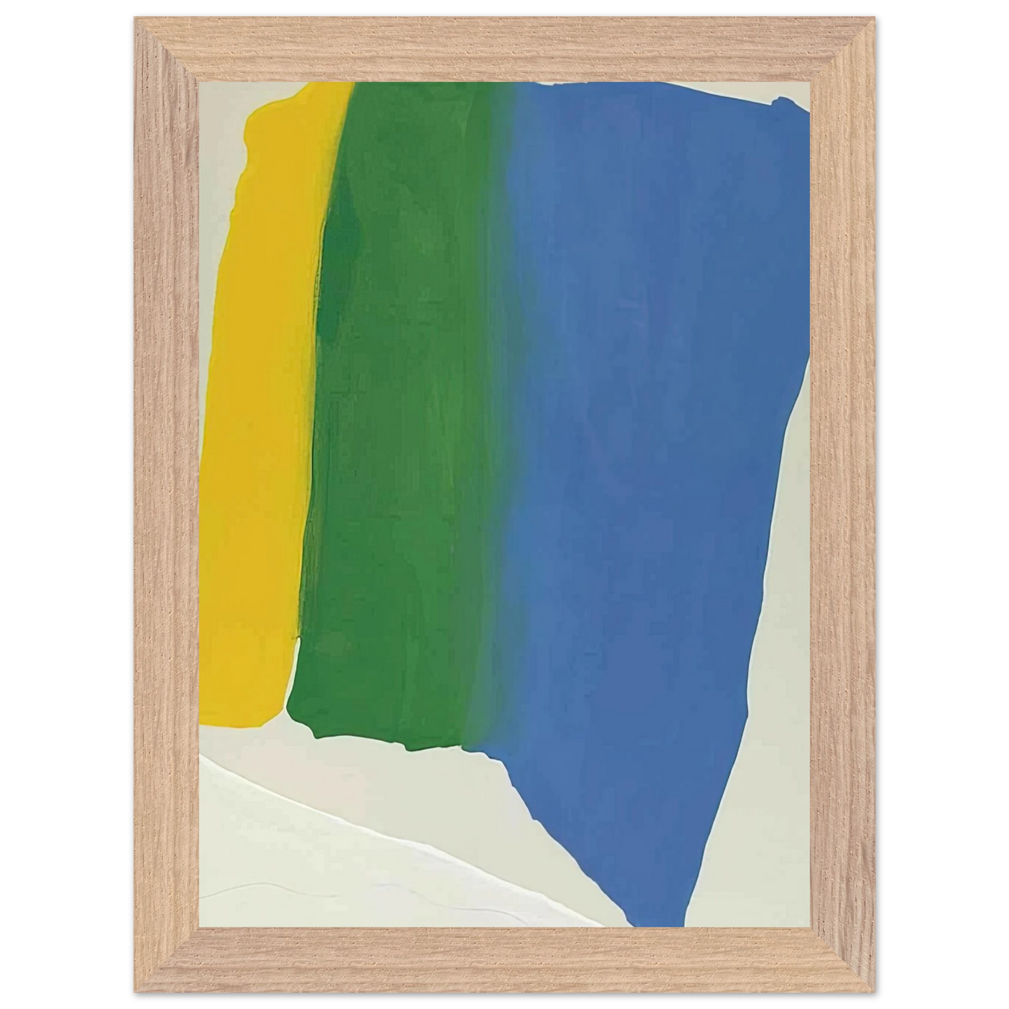Helen Frankenthaler - Summer Insignia - 1969 Wall art - 45x60 cm / 18x24 inches - Premium Wooden Framed Poster With Fine Art Paper - White frame