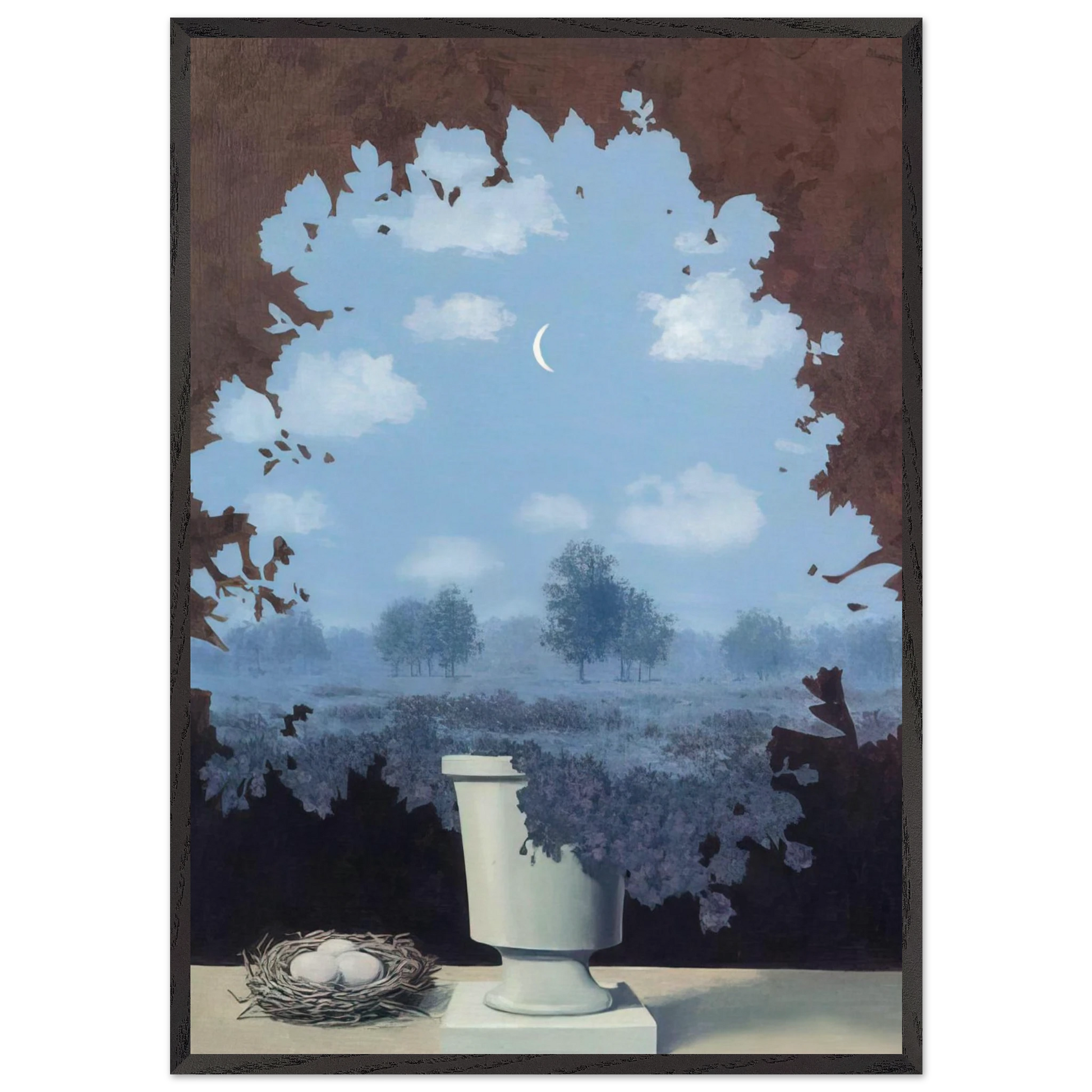 THE LAND OF MIRACLES 1964 - Rene Magritte Framed Art Print – Black Wooden Frame - Default Title - -Framed Art Print