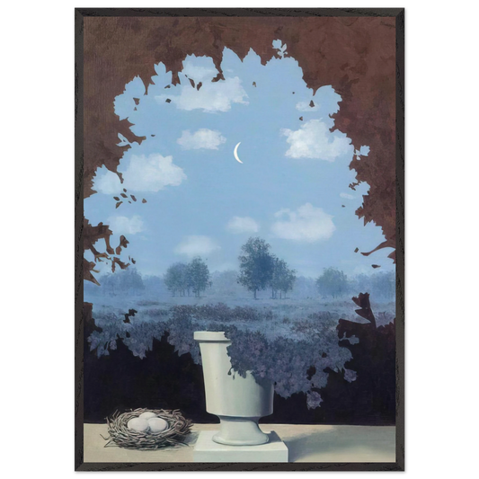 THE LAND OF MIRACLES 1964 - Rene Magritte 70x100 cm / 28x40 inches Framed Art Print – Black Wooden Frame