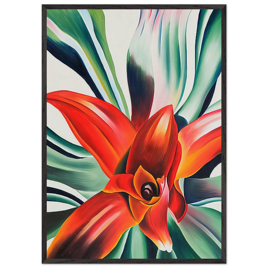 Leaves of a Plant - Georgia OKeeffe 70x100 cm / 28x40 inches Framed Art Print – Black Wooden Frame
