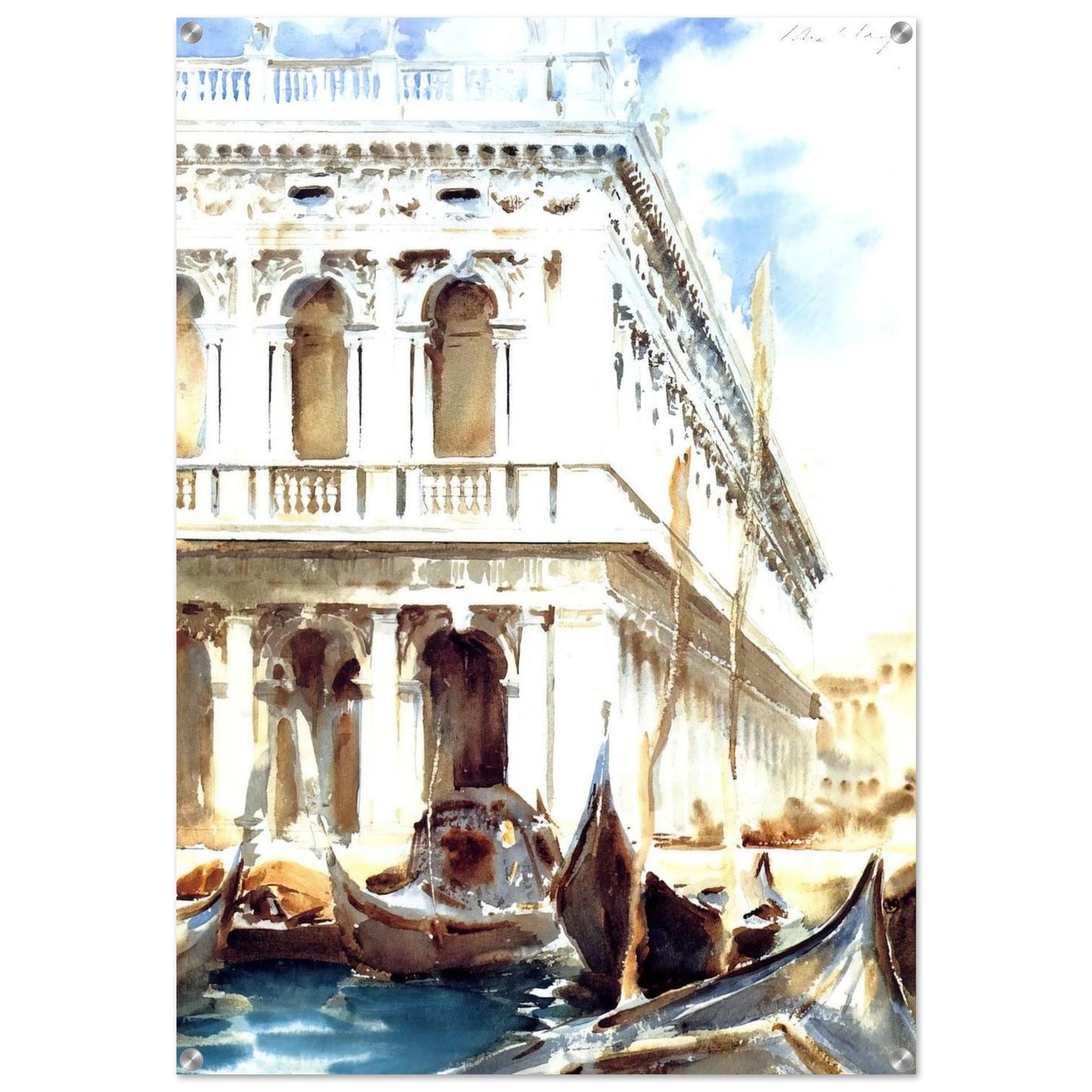 The Libreria - John Singer Sargent Acrylic Print - 70x100 cm / 28x40″ inches | John Singer Sargent Wall Art | John Singer Sargent Prints