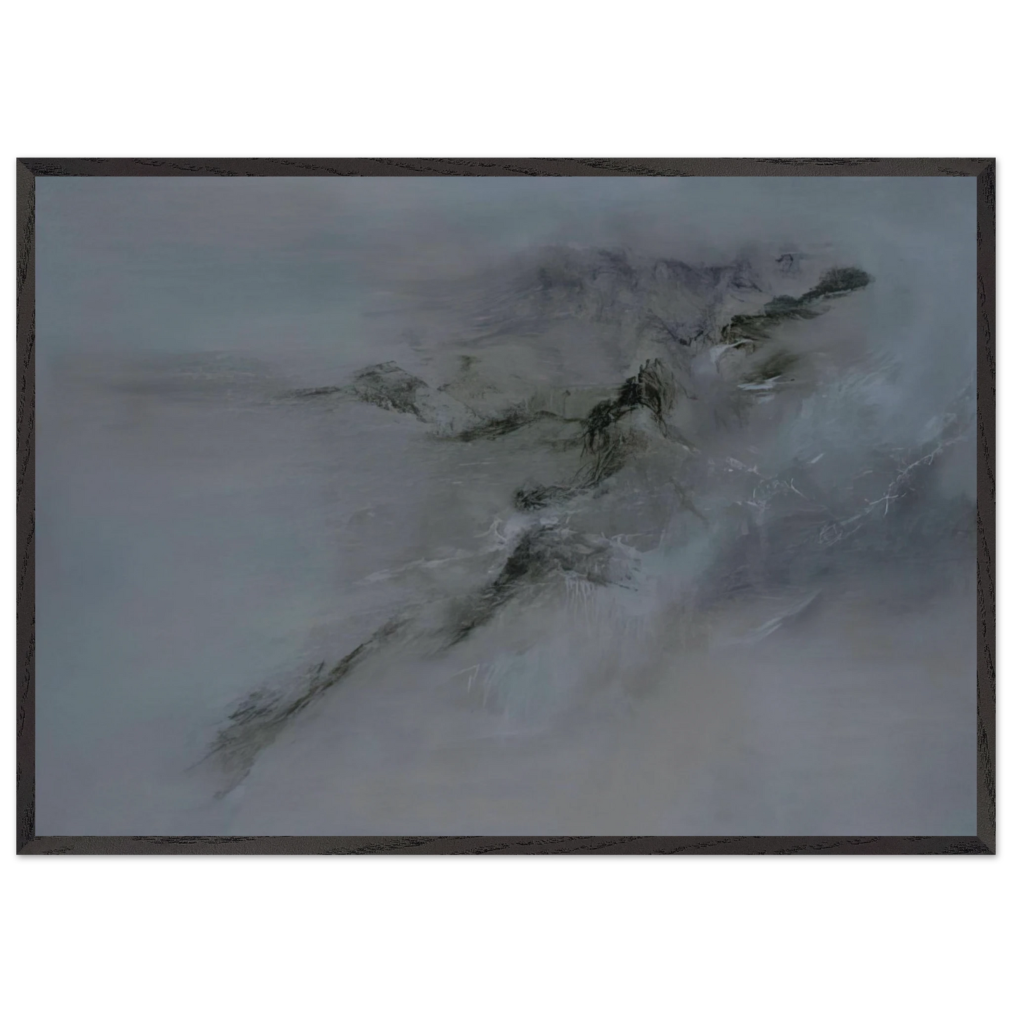 28 10 2001 2001 - Zao Wou-Ki Framed Art Print – Black Wooden Frame - Default Title - -Framed Art Print