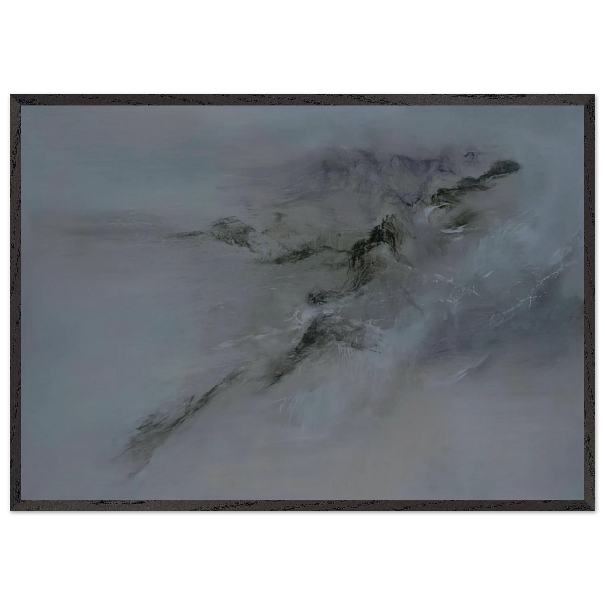 28 10 2001 2001 - Zao Wou-Ki Framed Art Print – Black Wooden Frame - Default Title - -Framed Art Print