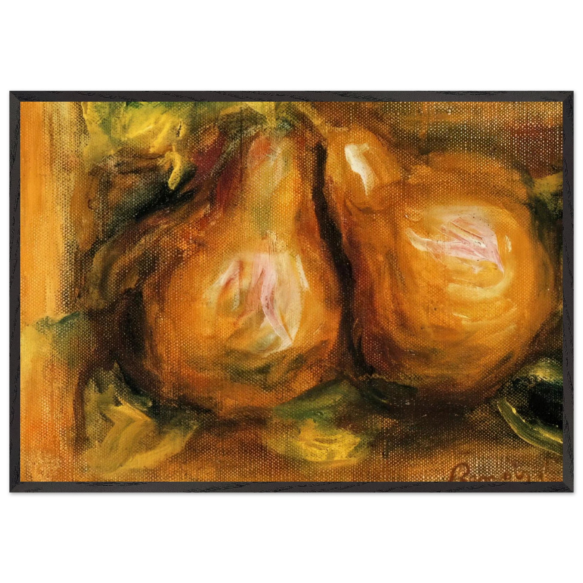 Pears - Pierre-Auguste Renoir Framed Art Print – Black Wooden Frame - Default Title - -Framed Art Print