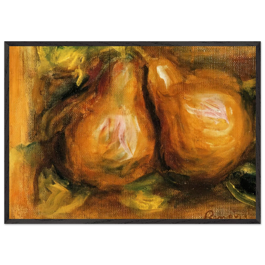 Pears - Pierre-Auguste Renoir 70x100 cm / 28x40 inches Framed Art Print – Black Wooden Frame
