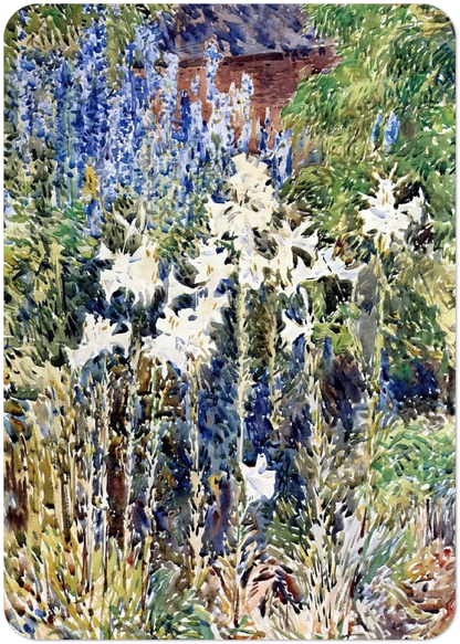 Flower Garden By Childe Hassam Pack of 10 Post Cards | Childe Hassam Post Cards | A6 (10.5 x 14.8 cm) - 4.1 x 5.8 inches