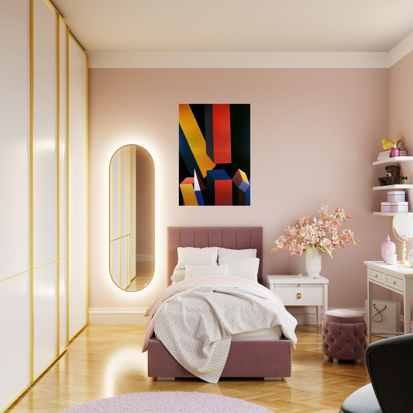 Byzantium - Hard Edge Painting - Miriam Schapiro Brushed Aluminum Print - 70x100 cm / 28x40 inches | Miriam Schapiro Aluminum Print | Miriam Schapiro Prints