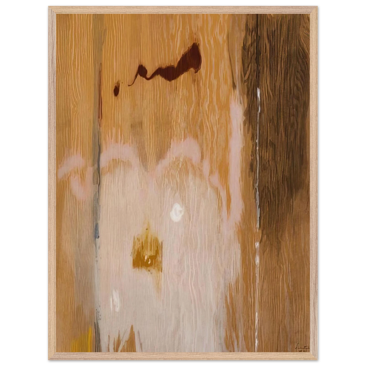 Helen Frankenthaler - Tales of Genji VI - 1998 Wall art - 13x18 cm / 5x7 inches - Premium Wooden Framed Poster With Fine Art Paper - Black frame