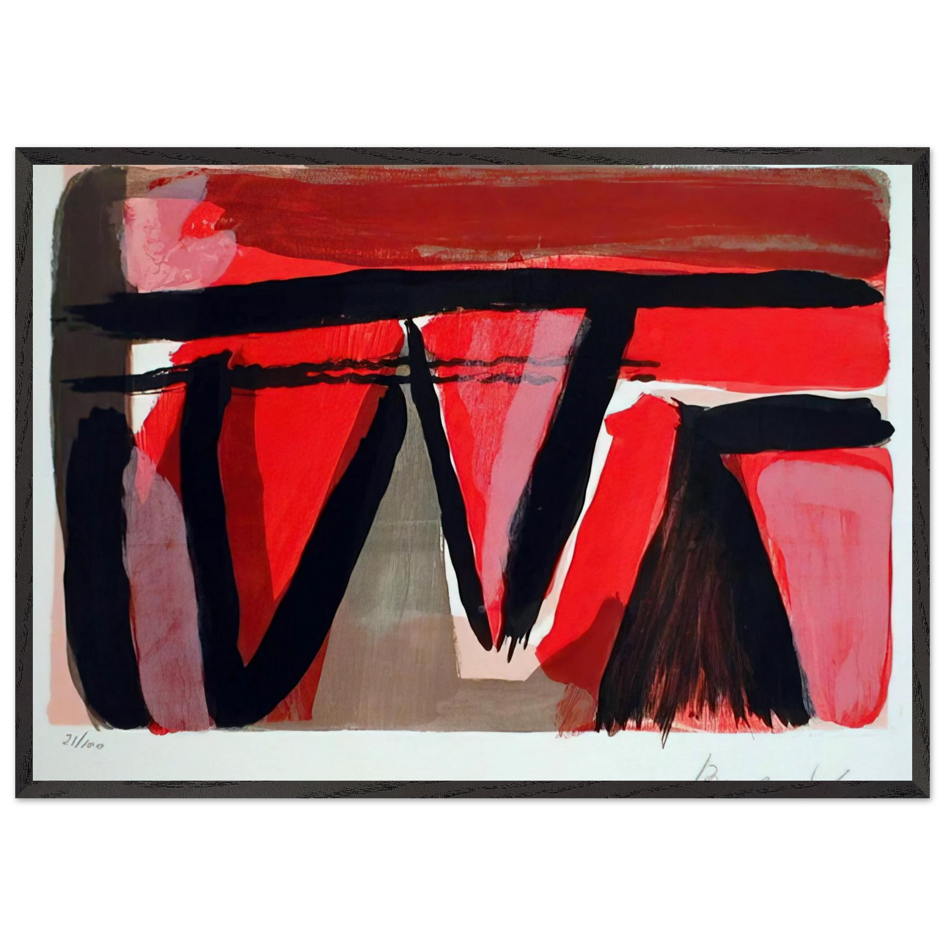 Braises - 1980 - Bram van Velde Framed Art Print – Black Wooden Frame - Default Title - -Framed Art Print