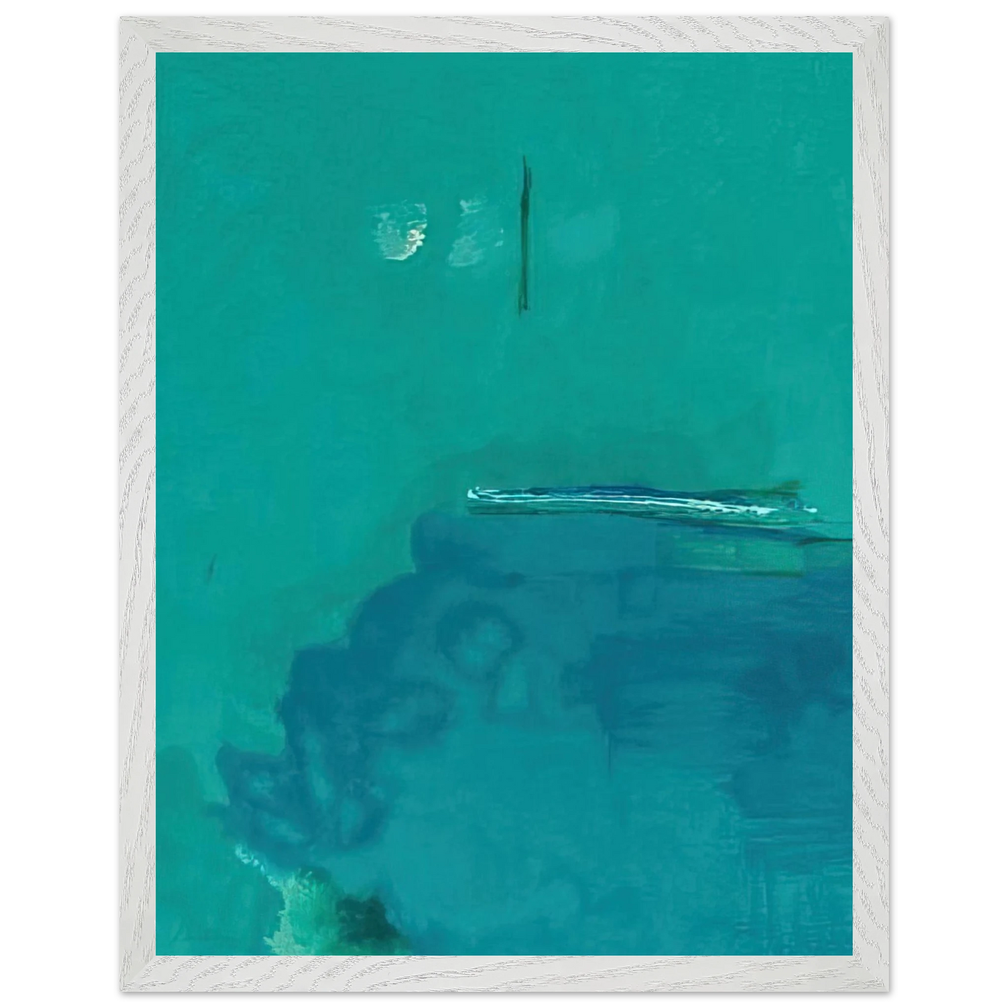 Helen Frankenthaler - Contentment Island - 2004 Wall art - 30x40 cm / 12x16 inches - Premium Wooden Framed Poster With Fine Art Paper - White frame