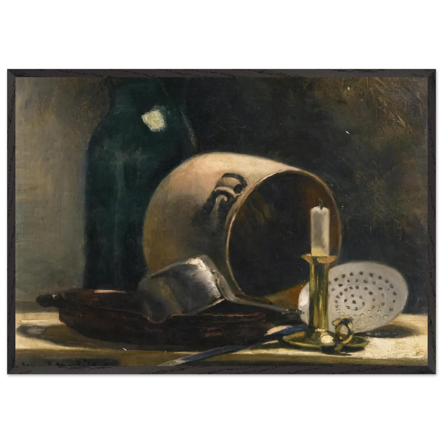 STILL LIFE WITH EARTHEN POT 1892 - Henri Matisse Framed Art Print – Black Wooden Frame - Default Title - -Framed Art Print