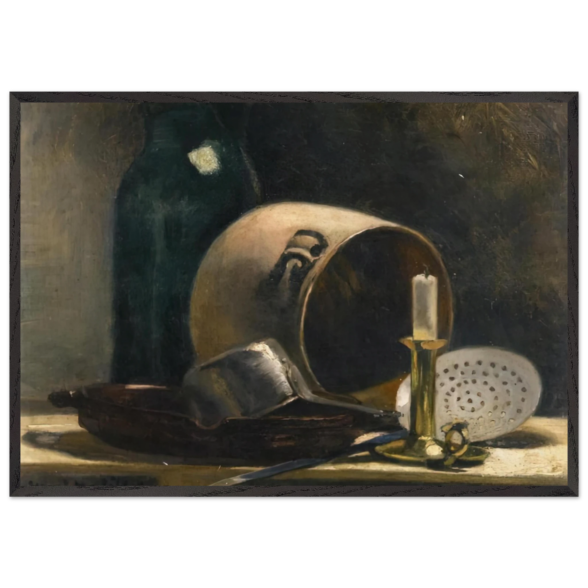 STILL LIFE WITH EARTHEN POT 1892 - Henri Matisse Framed Art Print – Black Wooden Frame - Default Title - -Framed Art Print