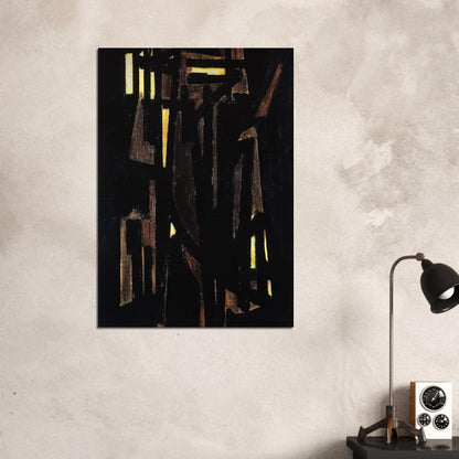 Peinture 146 x 114 cm, 1950 - 1950 - Pierre Soulages Brushed Aluminum Print - 70x100 cm / 28x40 inches | Pierre Soulages Aluminum Print | Pierre Soulages Prints