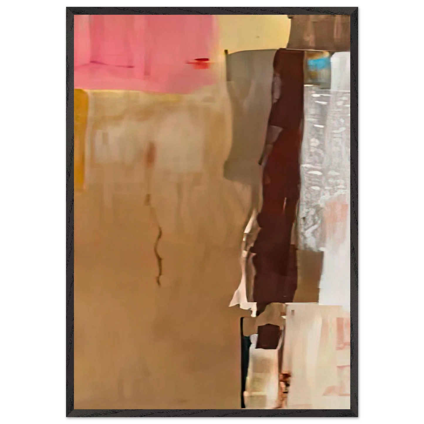 Bistre I 1976- - Helen Frankenthaler 70x100 cm / 28x40 inches Framed Art Print – Black Wooden Frame