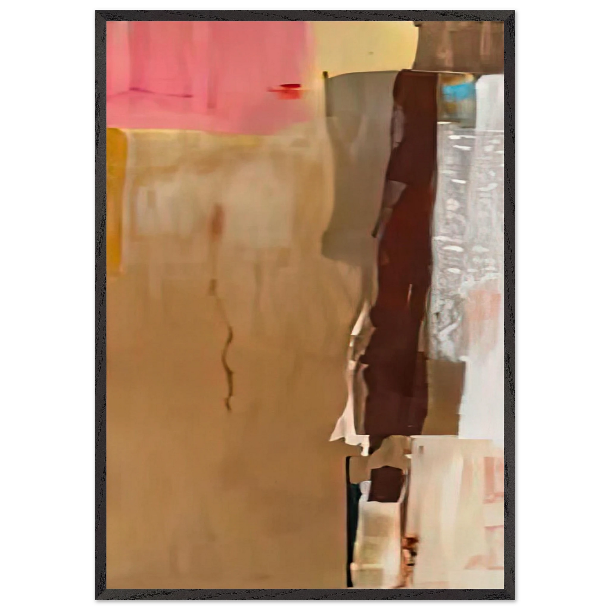 Bistre I 1976- - Helen Frankenthaler 70x100 cm / 28x40 inches Framed Art Print – Black Wooden Frame