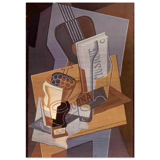 THE BOOK OF MUSIC 1922 - Juan Gris Brushed Aluminum Print - 70x100 cm / 28x40 inches | Juan Gris Aluminum Print | Juan Gris Prints