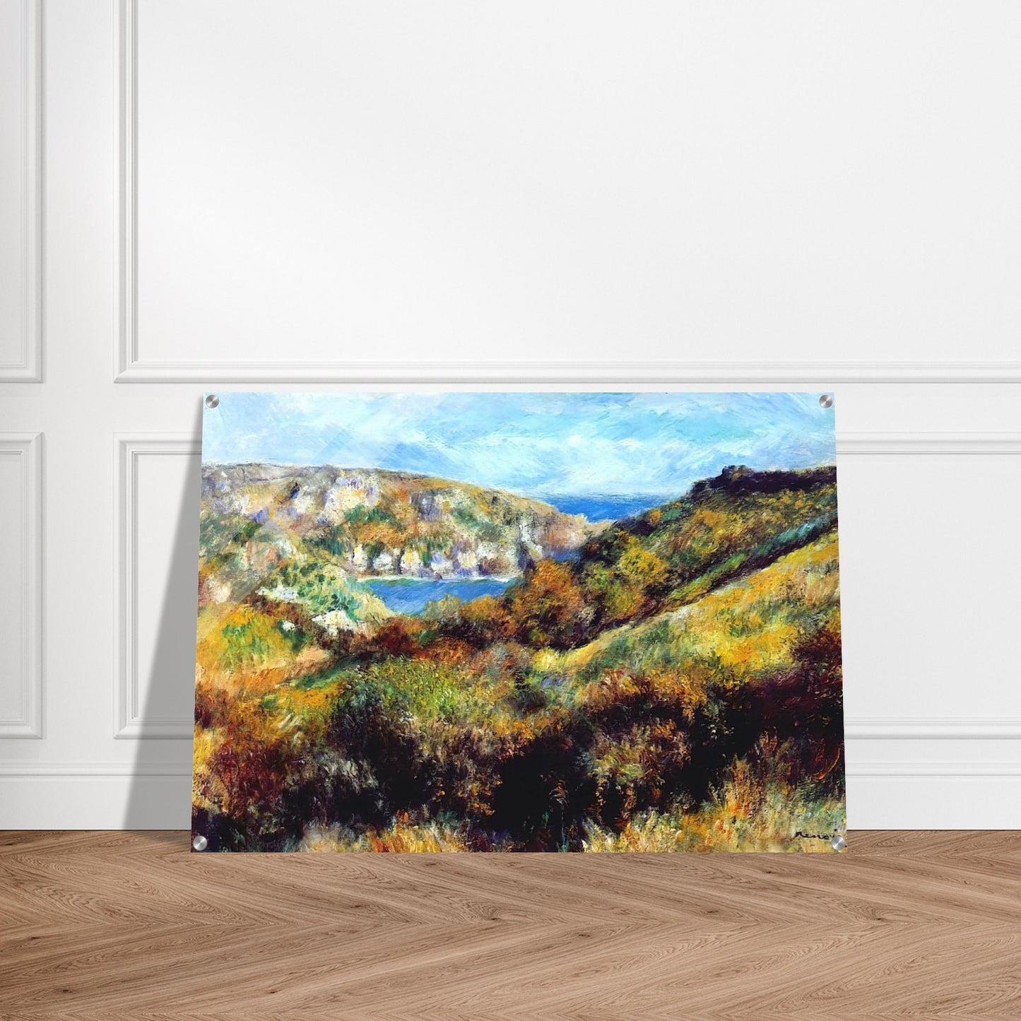 Hills Around Moulin Huet Bay - Pierre-Auguste Renoir Acrylic Print - 70x100 cm / 28x40″ inches