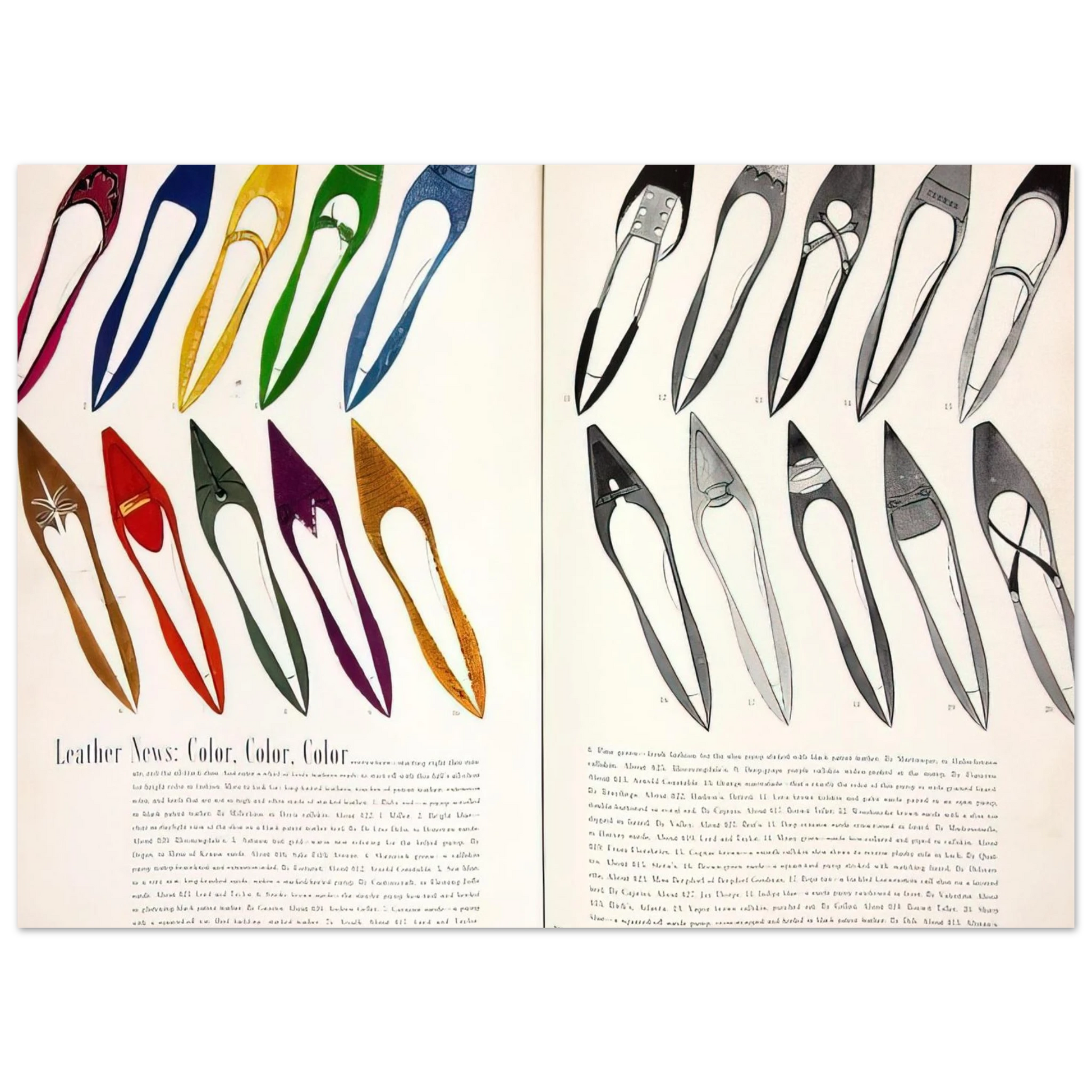 Andy Warhol - Shoe Advertisement for I.Miller  Harper's Bazzar  Fine Art Poster - 40x60 cm / 16x24 inches