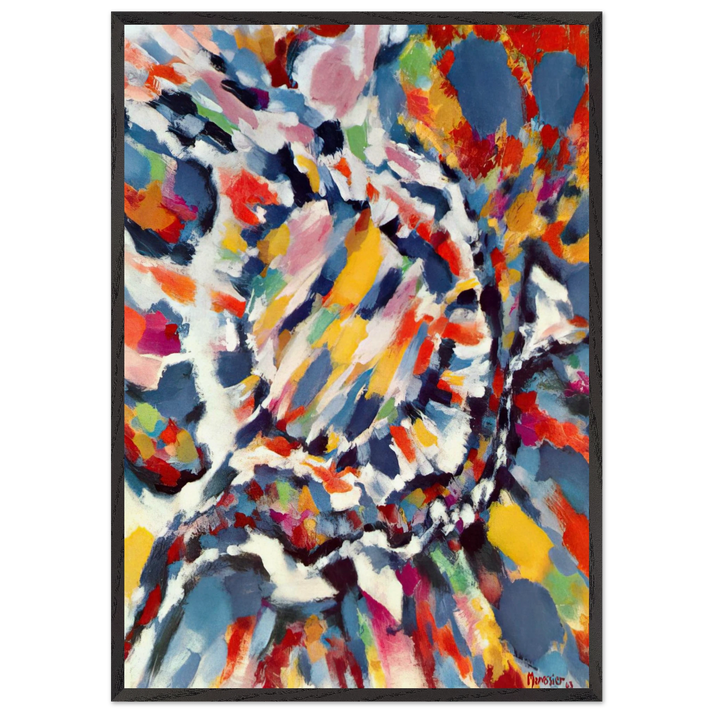 La Seve - 1963 - Alfred Manessier 70x100 cm / 28x40 inches Framed Art Print – Black Wooden Frame