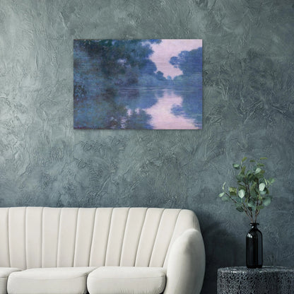 Morning on the Seine near Giverny 02 - claude monet Brushed Aluminum Print - 70x100 cm / 28x40 inches | claude monet Aluminum Print | claude monet Prints