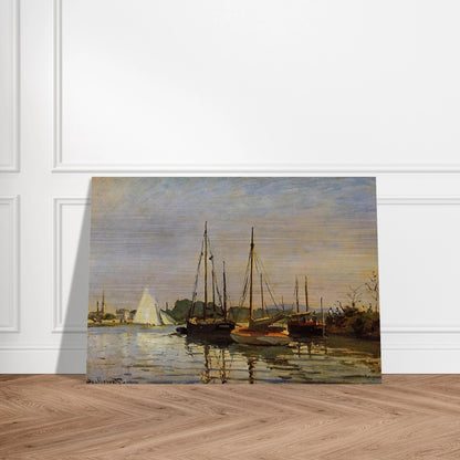Pleasure Boats, Argenteuil, c.1872-3 oil on canvas - claude monet Brushed Aluminum Print - 70x100 cm / 28x40 inches | claude monet Aluminum Print | claude monet Prints