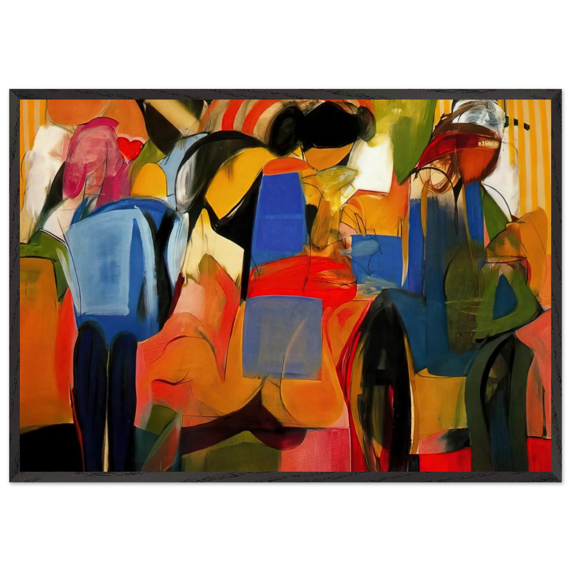 Facade - Abstract Expressionism - Miriam Schapiro Framed Art Print – Black Wooden Frame - Default Title - -Framed Art Print