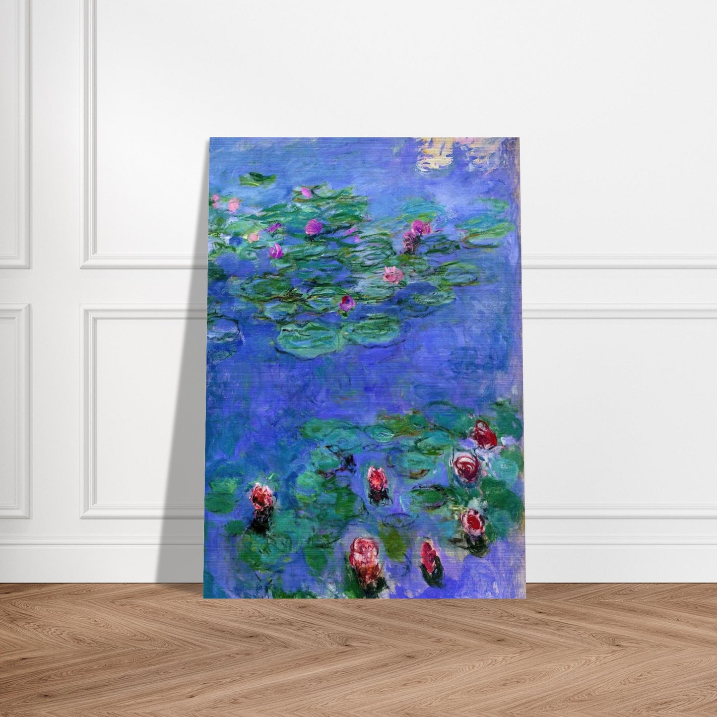 Water Lilies Red - claude monet Brushed Aluminum Print - 70x100 cm / 28x40 inches | claude monet Aluminum Print | claude monet Prints