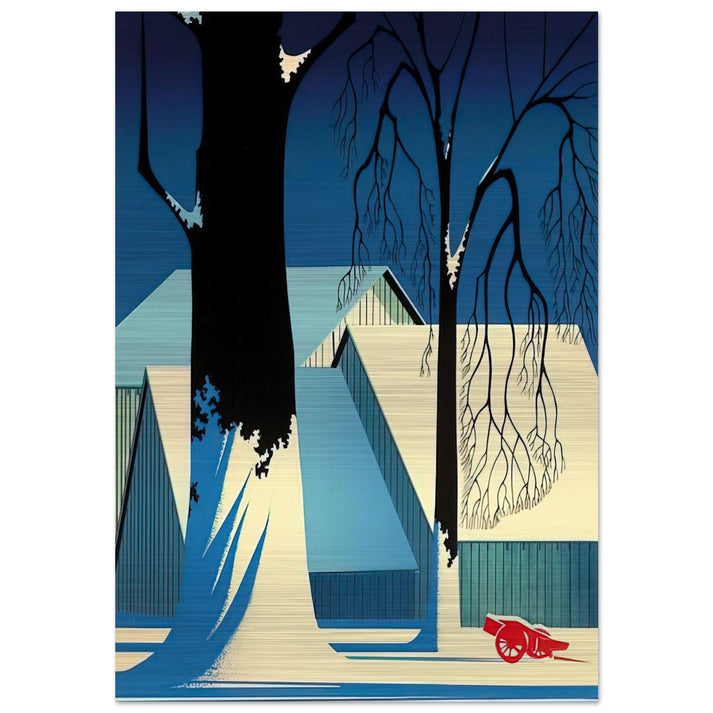 Turquoise - Eyvind Earle Brushed Aluminum Print - 70x100 cm / 28x40 inches | Eyvind Earle Aluminum Print | Eyvind Earle Prints