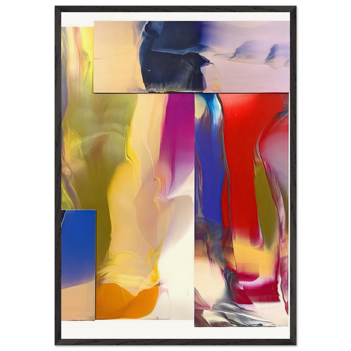 This Time - Sam Gilliam 70x100 cm / 28x40 inches Framed Art Print – Black Wooden Frame
