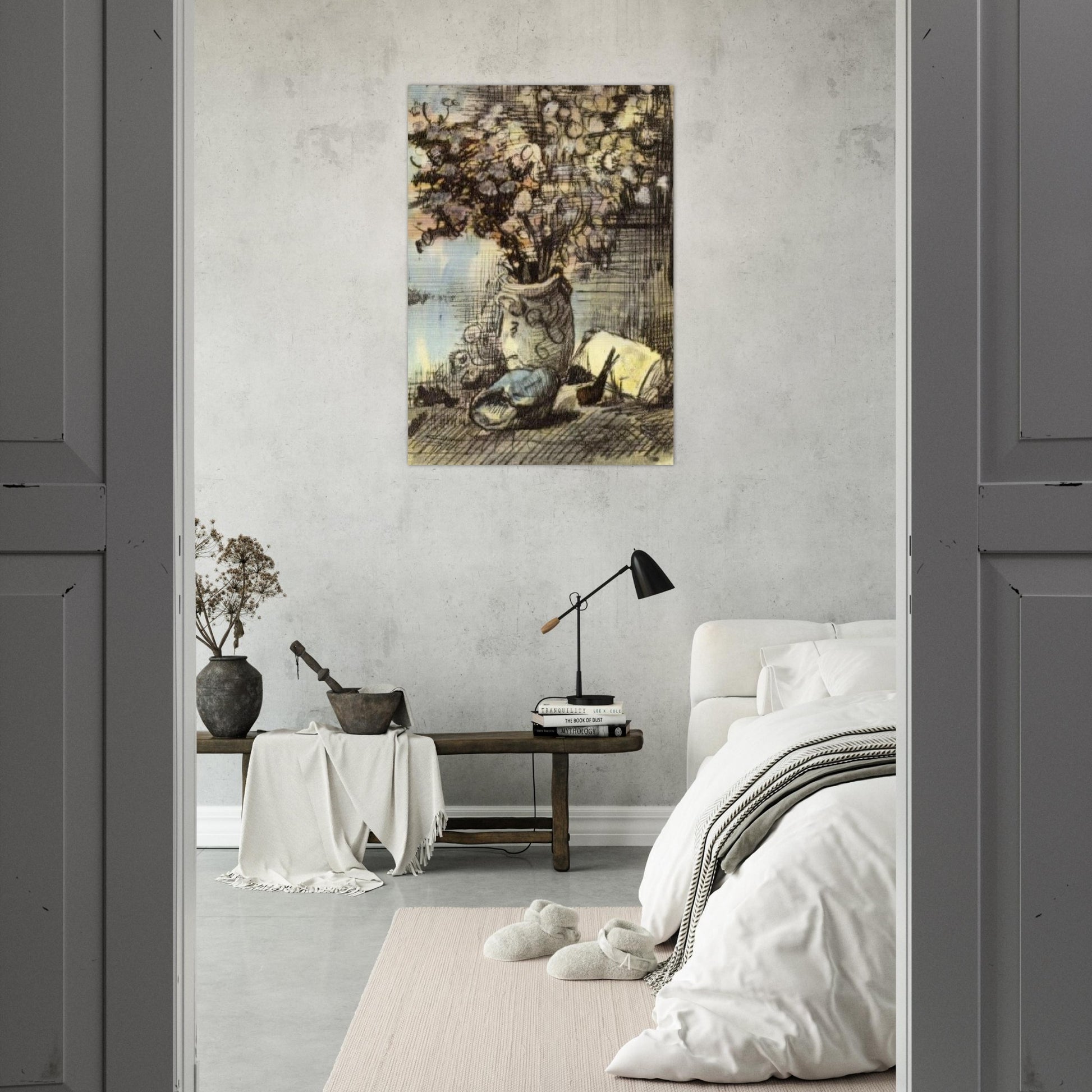 Honesty in a Vase - Vincent van Gogh Brushed Aluminum Print - 70x100 cm / 28x40 inches | Vincent van Gogh Aluminum Print | Vincent van Gogh Prints