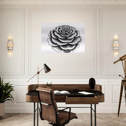 FLOWER 1 - MC Escher Brushed Aluminum Print - 70x100 cm / 28x40 inches | MC Escher Aluminum Print | MC Escher Prints