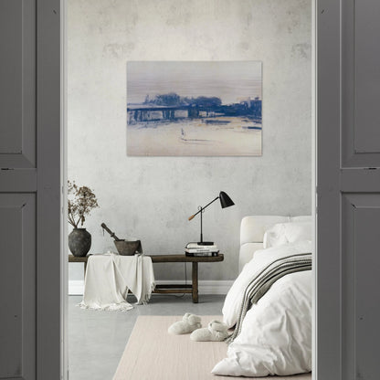 Charing Cross Bridge study - claude monet Brushed Aluminum Print - 70x100 cm / 28x40 inches | claude monet Aluminum Print | claude monet Prints