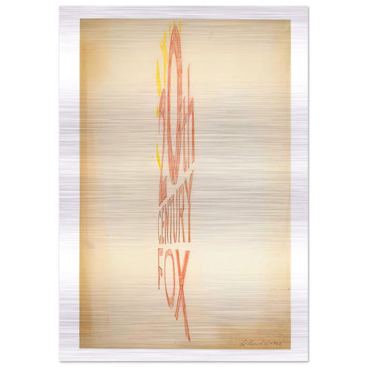 ANGLE STUDY LARGE TRADEMARK 1962 - Edward Ruscha Brushed Aluminum Print - 70x100 cm / 28x40 inches | Edward Ruscha Aluminum Print | Edward Ruscha Prints