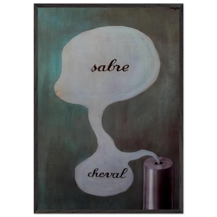 THE TREE OF KNOWLEDGE 1929 - Rene Magritte 70x100 cm / 28x40 inches Framed Art Print – Black Wooden Frame