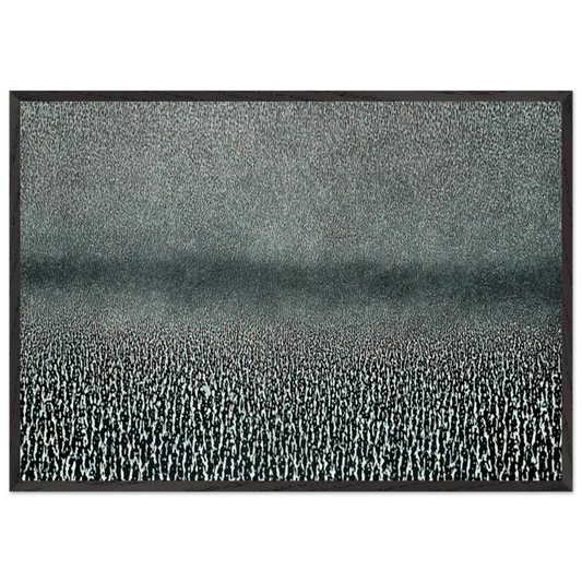 Ziemia fragment - 1969 - Roman Opalka Framed Art Print – Black Wooden Frame - Default Title - -Framed Art Print