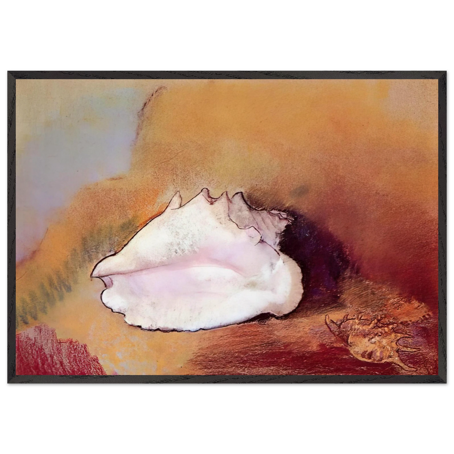 THE SEASHELL 1912 - Odilon Redon Framed Art Print – Black Wooden Frame - Default Title - -Framed Art Print