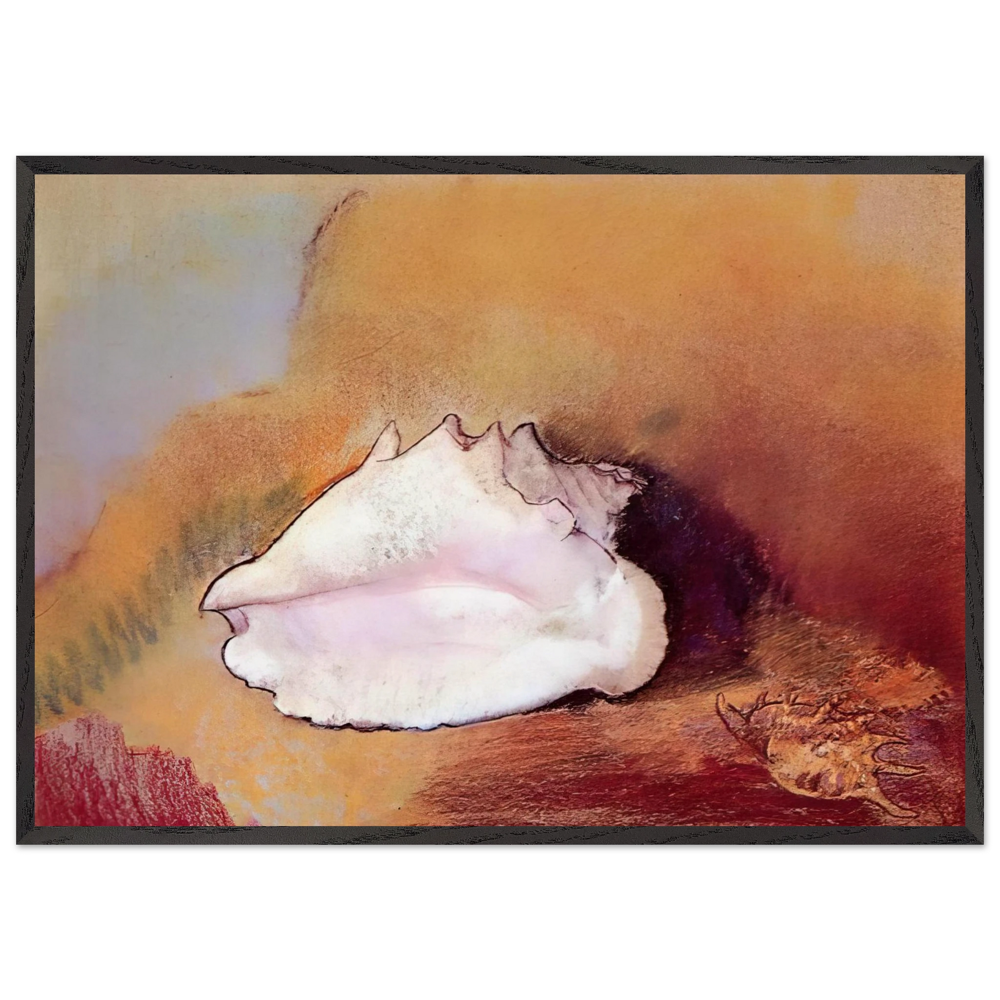 THE SEASHELL 1912 - Odilon Redon Framed Art Print – Black Wooden Frame - Default Title - -Framed Art Print
