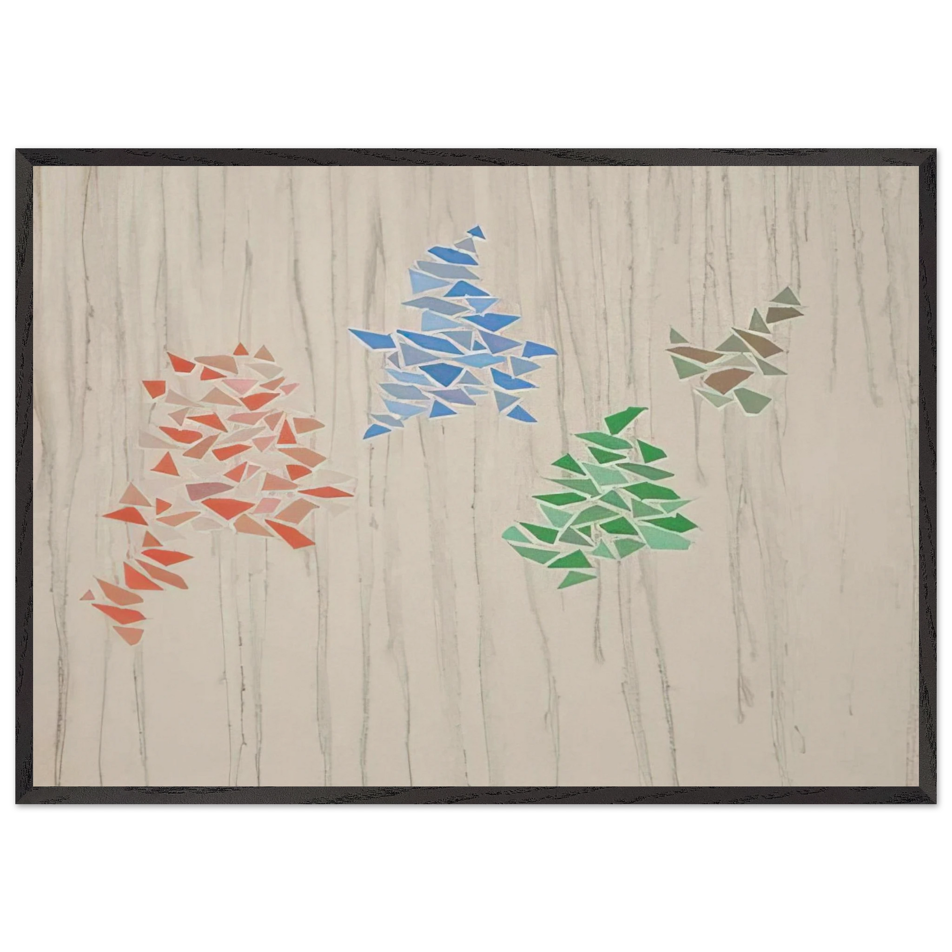 Colors on Gray - 1975 - Robert Goodnough Framed Art Print – Black Wooden Frame - Default Title - -Framed Art Print