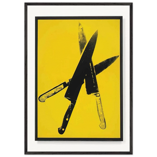 Knives - Andy Warhol Framed Art Print – Black Wooden Frame - Default Title - -Framed Art Print