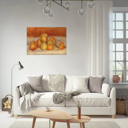 Apples and Manderines - Pierre-Auguste Renoir Brushed Aluminum Print - 70x100 cm / 28x40 inches | Pierre-Auguste Renoir Aluminum Print | Pierre-Auguste Renoir Prints