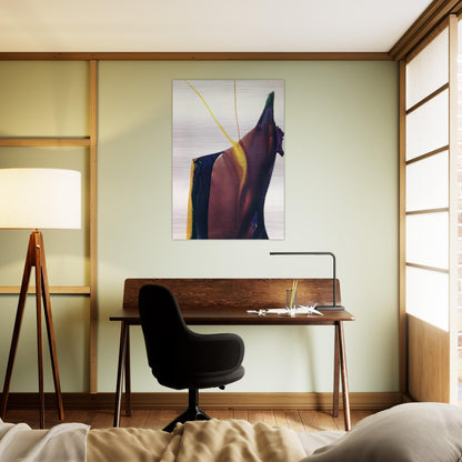 Phenomena Yellow Strike - 1963 - Paul Jenkins Brushed Aluminum Print - 70x100 cm / 28x40 inches | Paul Jenkins Aluminum Print | Paul Jenkins Prints