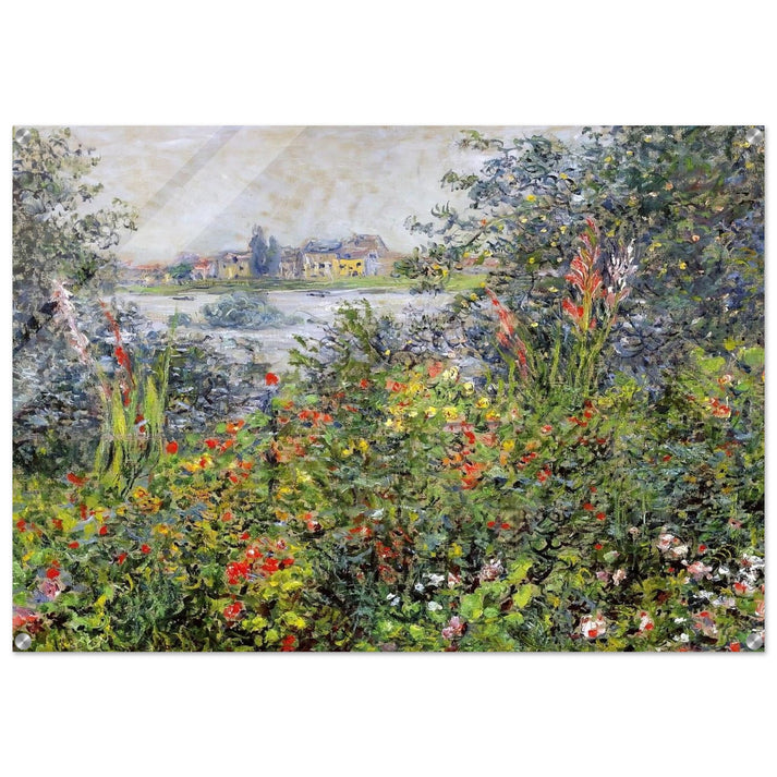 Flowers at Vetheuil - claude monet Acrylic Print - 70x100 cm / 28x40″ inches