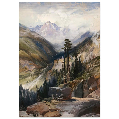 The Mountain of the Holy Cross Colorado - Thomas Moran Brushed Aluminum Print - 70x100 cm / 28x40 inches | Thomas Moran Aluminum Print | Thomas Moran Prints