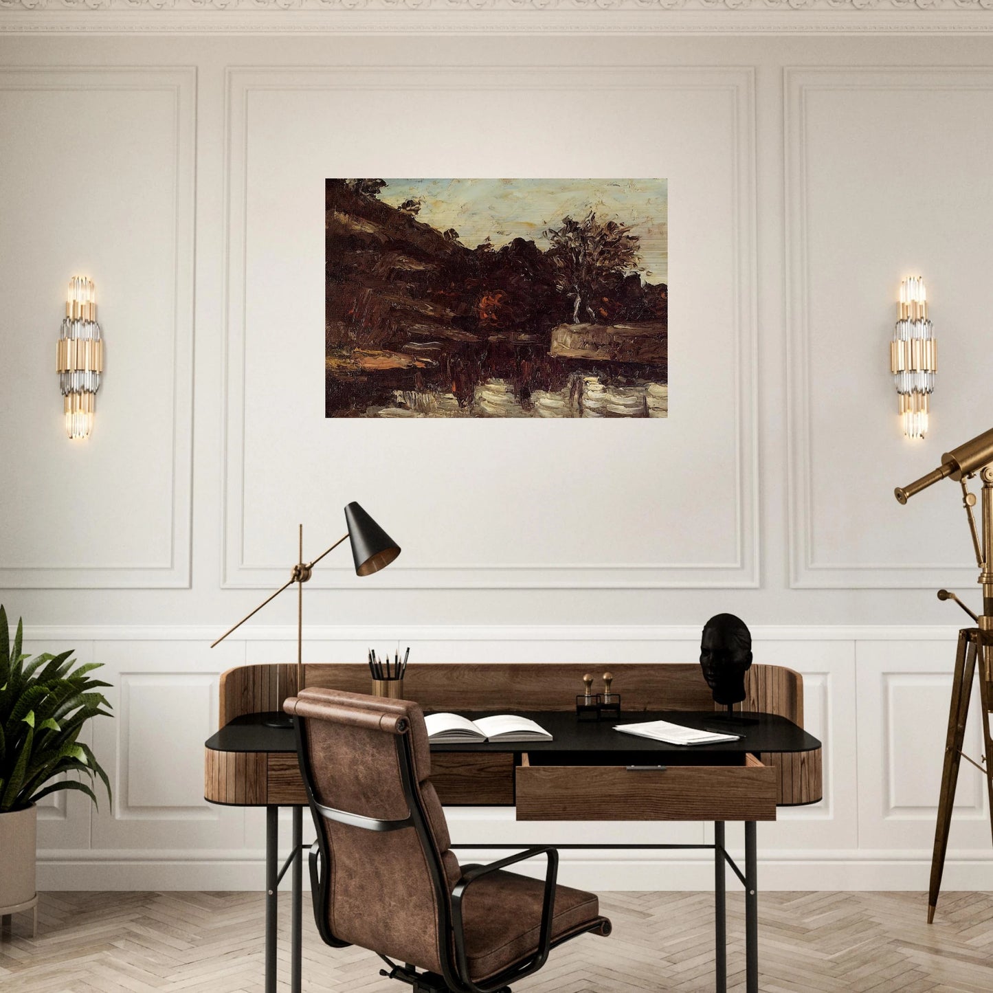 Bend in the River - Paul Cézanne Brushed Aluminum Print - 70x100 cm / 28x40 inches | Paul Cézanne Aluminum Print | Paul Cézanne Prints