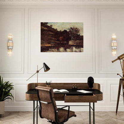 Bend in the River - Paul Cézanne Brushed Aluminum Print - 70x100 cm / 28x40 inches | Paul Cézanne Aluminum Print | Paul Cézanne Prints