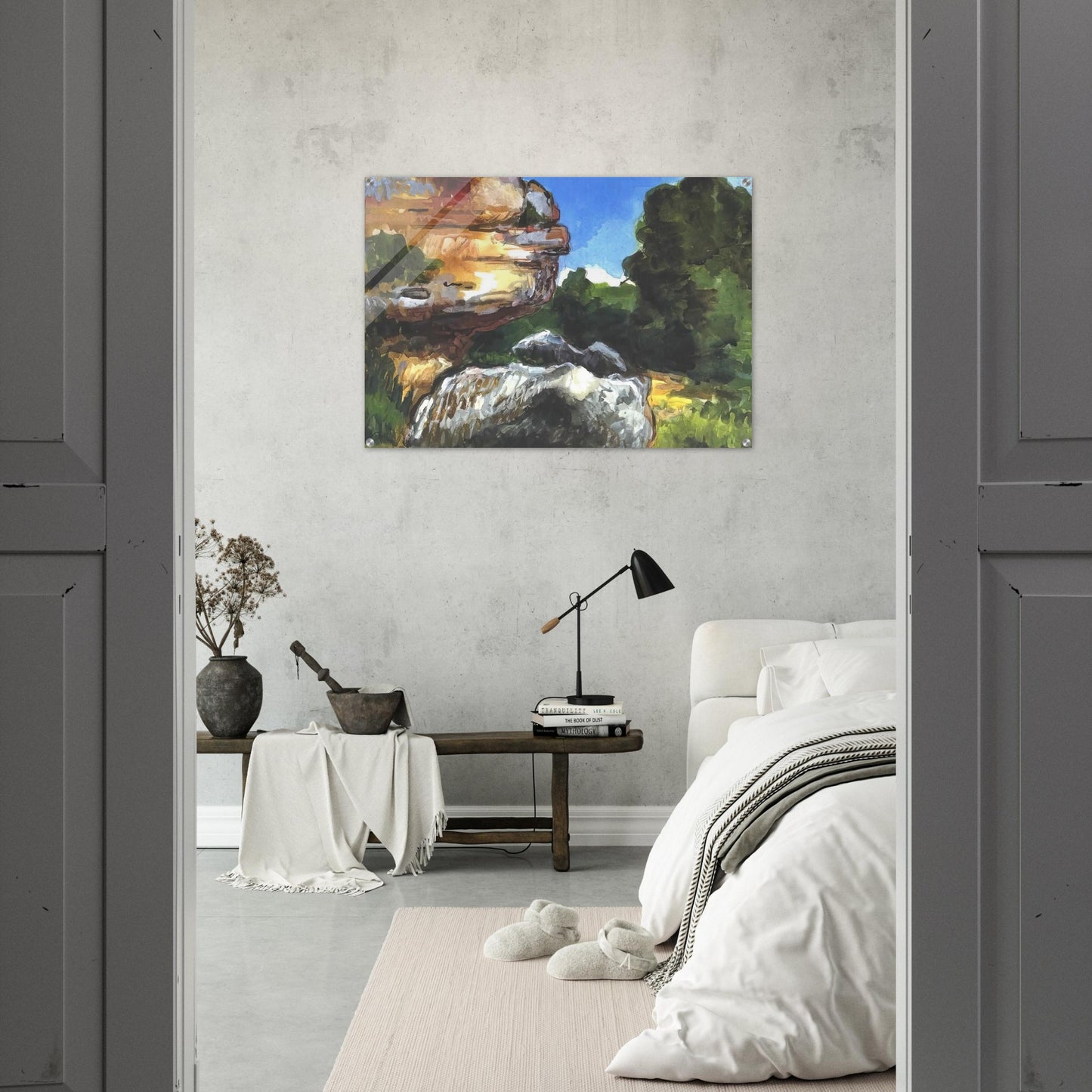 Rocks - Paul Cézanne Acrylic Print - 70x100 cm / 28x40″ inches | Paul Cézanne Wall Art | Paul Cézanne Prints