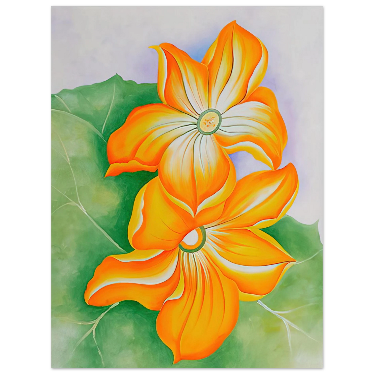 Georgia O'Keeffe - Squash Blossoms Fine Art Poster - 13x18 cm / 5x7 inches